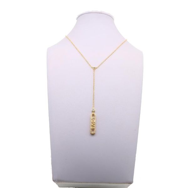 

small love letter pendant chain necklace for women gold color luxury necklace classic elegant charming jewelry, Silver