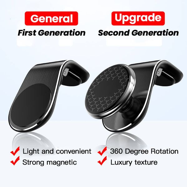 

car mount thin cell phone holder update aluminum alloy air vent magnetic holder 360 degree bracket dashboard stand for iphone