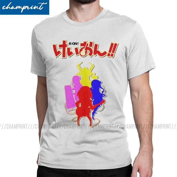 

k-on t shirts men pure cotton funny t-shirt crewneck hirasawa japan music anime tee shirt short sleeve clothing summer