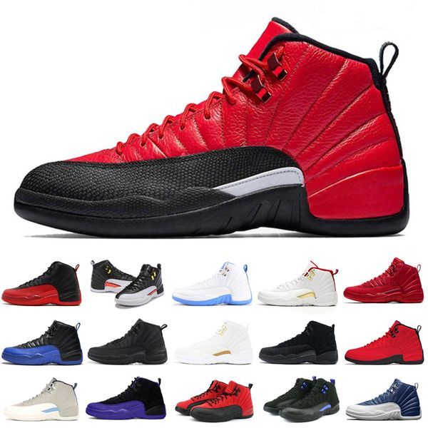 

fashion 12 12s mens reverse flu gam basketball shoes stone blue grey reverse men dark concord sneakers trainer sports