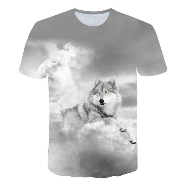 

wolf animal cool wolf male 3d print shirts anime horror hippie men clothing