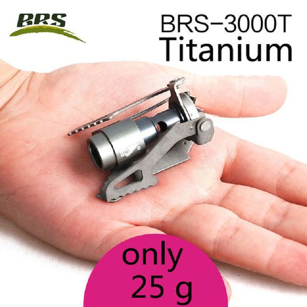 

brs-3000t 25g 2700w titanium camping stove one-piece ultralight gas burner folding portable for outdoor hiking backpacking picnic cooker bbq