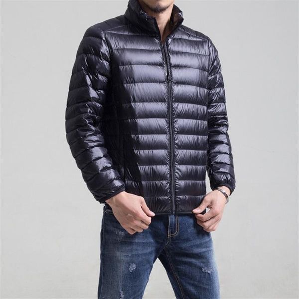 

2020 new lightweight men s stand down jacket coat down jacket collar with hat winter coat plus size men s clothing