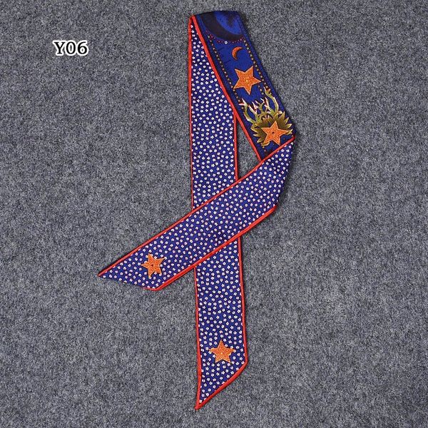 

tarot new arrival print lady silk-like riband scarves bags scarf small ribbon hair band bandeaus drop shipping bd55, Blue;gray