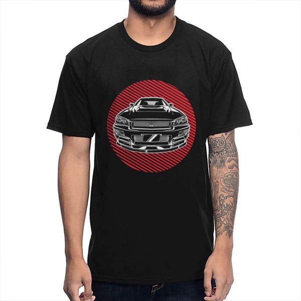 

awesome car skyline gtr r34 tee shirt for male quality graphic custom print t shirt round collar casual camiseta