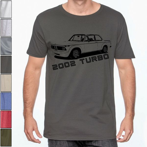 

1973 classic 2002 turbo tii 02 series soft t-shirt rally racing selling fitness clothing male print tee shirt homme