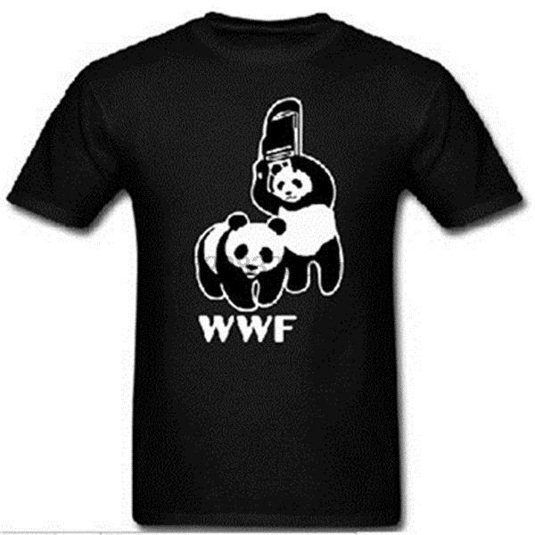 

wwf funny panda bear funny banksy sumo wrestling t shirt black white printed t-shirt men short sleeve o-neck t-shirts