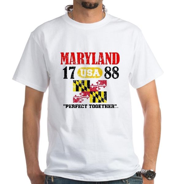 

горячая продажа мужчины футболка мода maryland / сша 1788 государственность