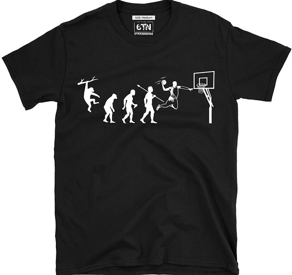

2019 summer cool men tee shirt mens evolution of basketballs t shirt funny t-shirt
