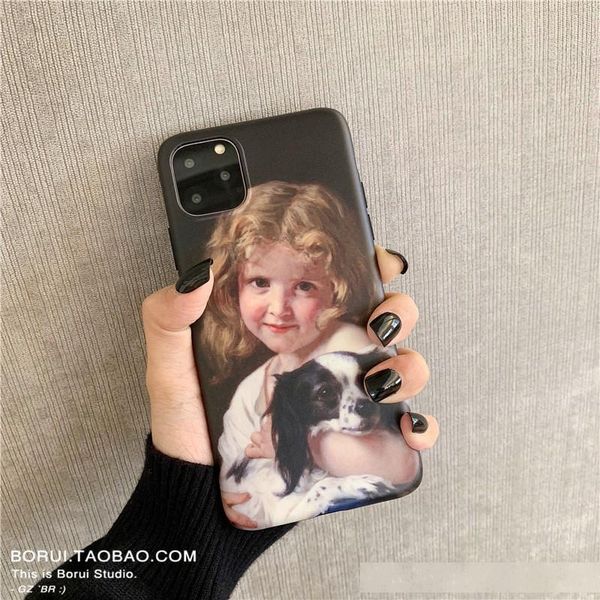 

artistic retro oil painting suitable for apple 8plus x phone case iphone11pro couples xsmax soft 7p set xr