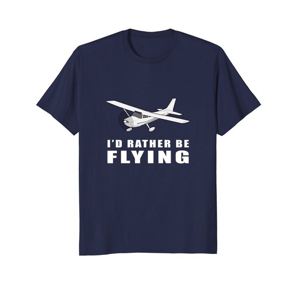 

men creative casual casual short sleeve tshirt novelty i'd rather be flying aviation pilot t-shirt airplane design a shirt