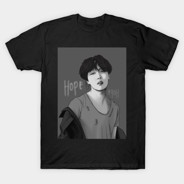 

men t-shirt monochrome jhope tshirt women t shirt men cotton tees harajuku