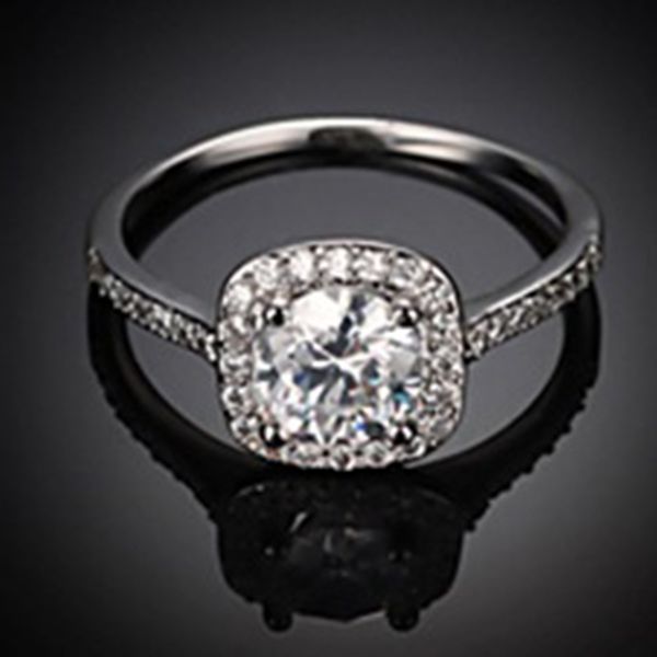 

wedding rings luxury design fashion gold plated big zircon inlayed crystal for women engagement jewelry gift knuckle, Slivery;golden