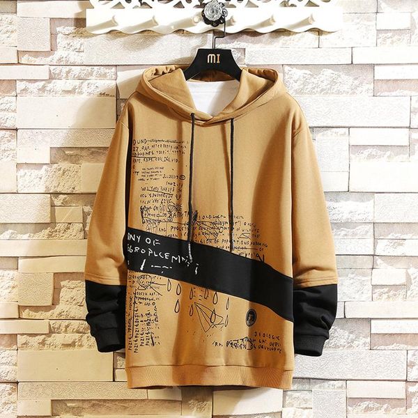 

spring autumn print skateboard casual new men hip hop hoodies sweatshirts streetwear one piece brand black white kg-979