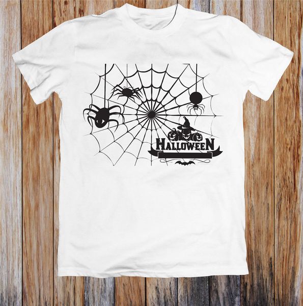 

halloween spiderweb stencil t-shirt summer o-neck tee shirt