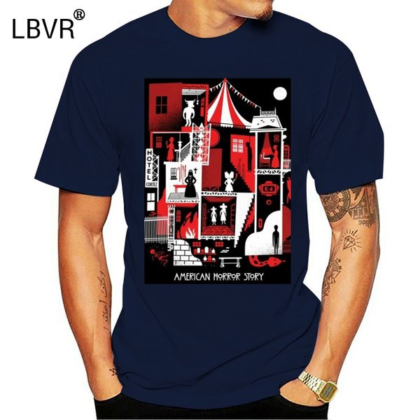 

american horro story house of horrors mashup light weight 100% cotton crew t-shirt