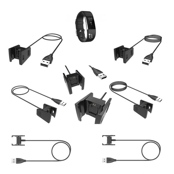 

replacement usb charger charging cable cradle dock adapter for fitbit charge 2 heart rate 55cm 1m 100pcs/lot