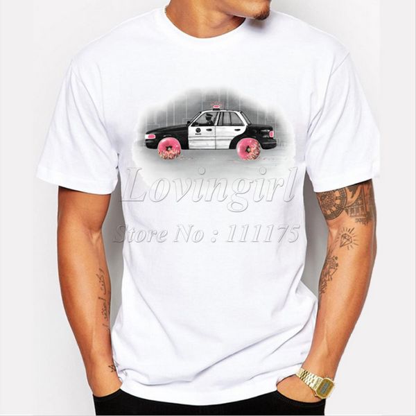 

new arrivals 2019 men's fashion printed cop car galaxy t-shirt harajuku funny tee shirts hipster o-neck cool