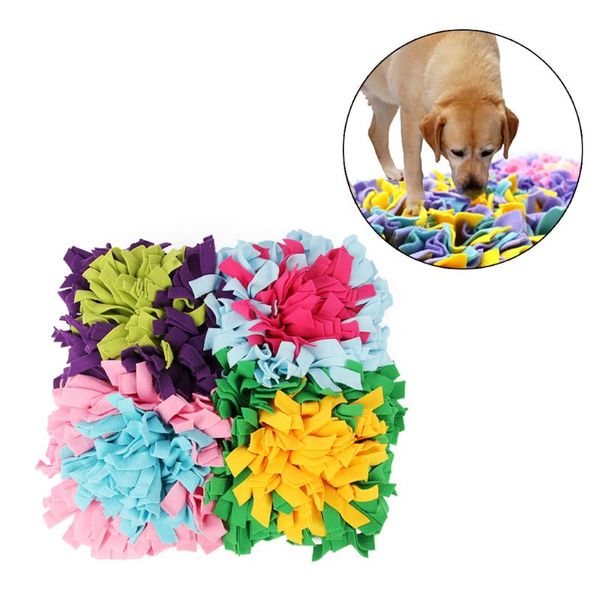 

pet dog snuffle mat nose training sniffing pad slow feeding bowl blanket 449c
