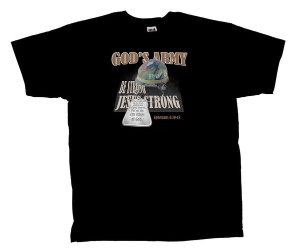 

2019 new summer style fashion short sleeve christian t-shirt god's army print tee shirt homme