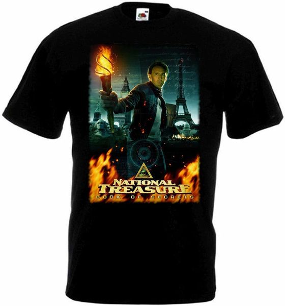 

national treasure 2 ver.2 t-shirt black movie poster all sizes s...5xl