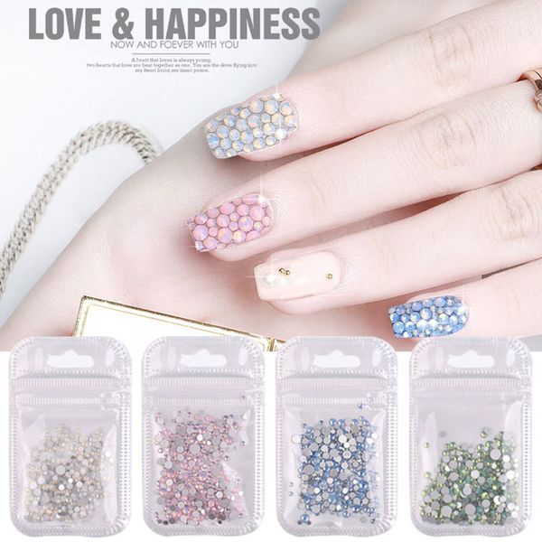 

multi-size glitter glass nail art rhinestones flatback fix rhinestones for bag shoes nails 3d nail art decoration ss4-ss20, Silver;gold