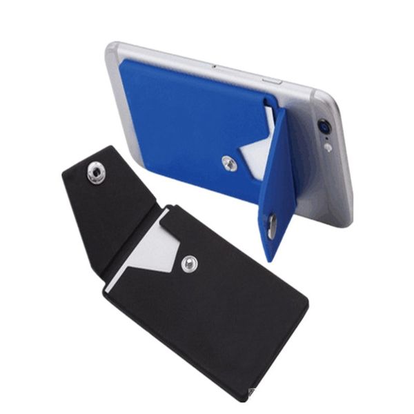 

10pcs universal multifunction silicone phone pocket sticker 3m adhesive sticker card slot id credit card wallet pocket pouch sleeve stand