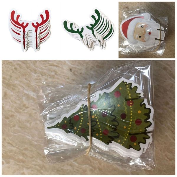 Decorazioni personalizzate Inserimento di carte Carte per bicchieri di Natale Ornamenti per alberi di vino rosso 2020 Palline Teste di cervo verde Romantico 1 2mz F2