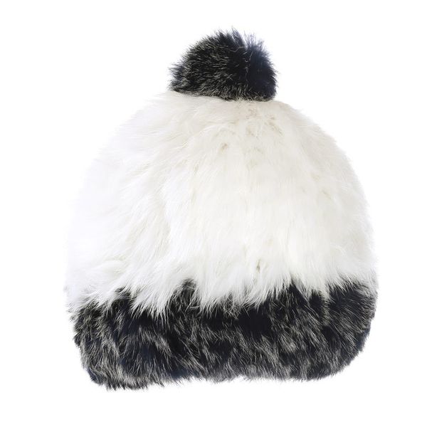 

2020 winter real fur rex hair fur hat knitted hat lobbing thermal all-match, Blue;gray