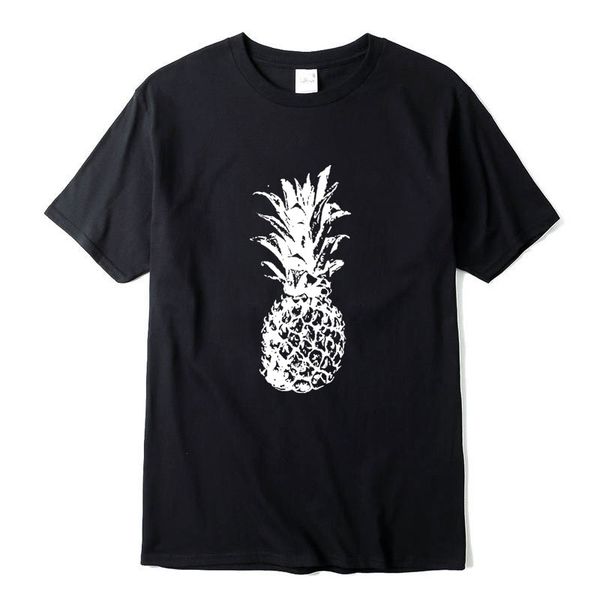 

xin yi men fashion casual 100% cotton loose pineapple printed t shirt casual summer loose cool men t shirt for men