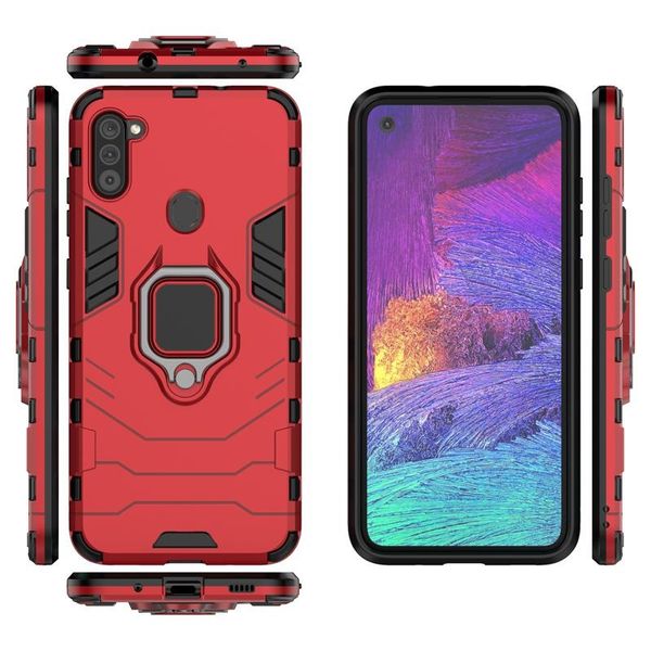 

2 in 1 hybrid armor car stand holder phone case for samsung a11 case magnetic ring holder stand cover