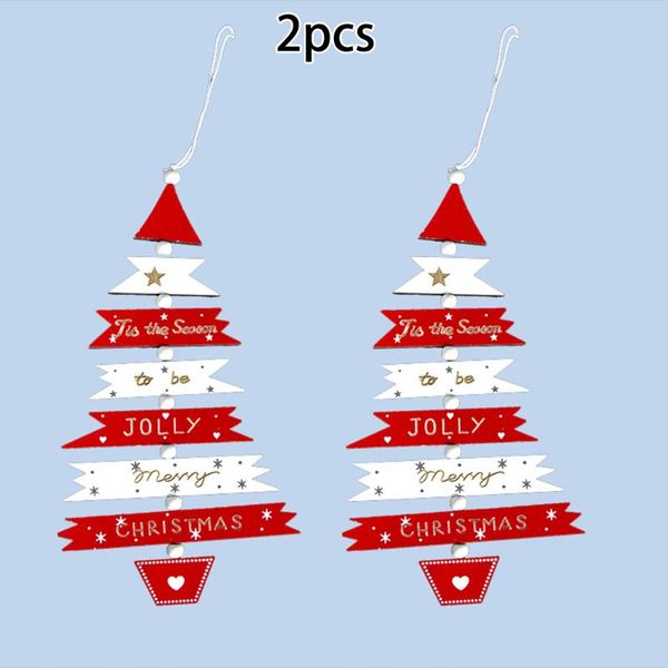 

christmas decorations 2pcs tree ornament holiday decor gift hanging pendant merry xmas pink / blue light red