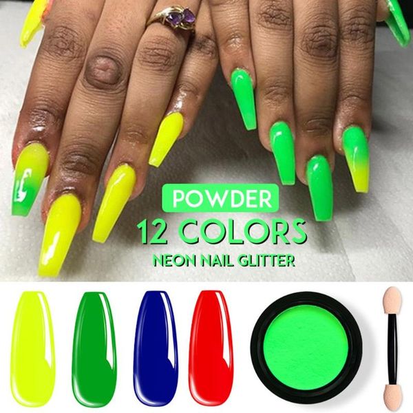 

fluorescent powder color diy nail accessories led/uv lights available dipping powder nails chrome nail manicure 2020 new, Silver;gold