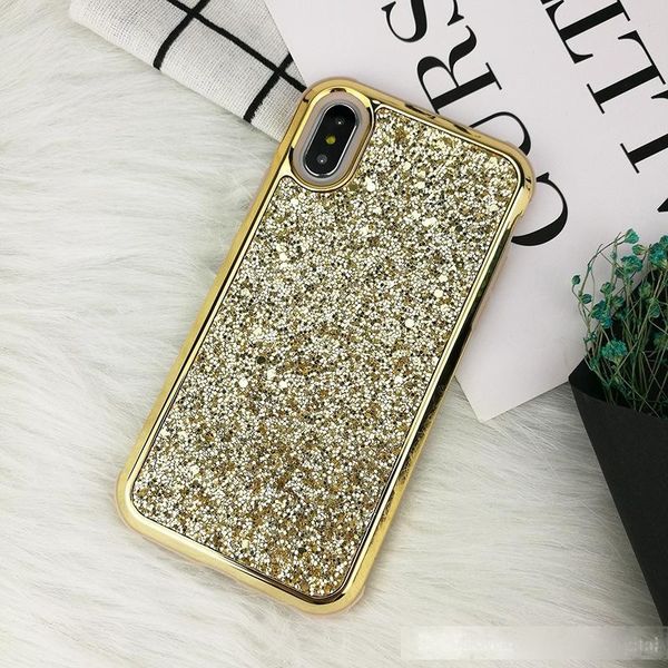

glitter paillette electroplating pc tpu 2 in 1 hybrid phone case shockproof for samsung galaxy note 9 s9 s9 plus oppbag