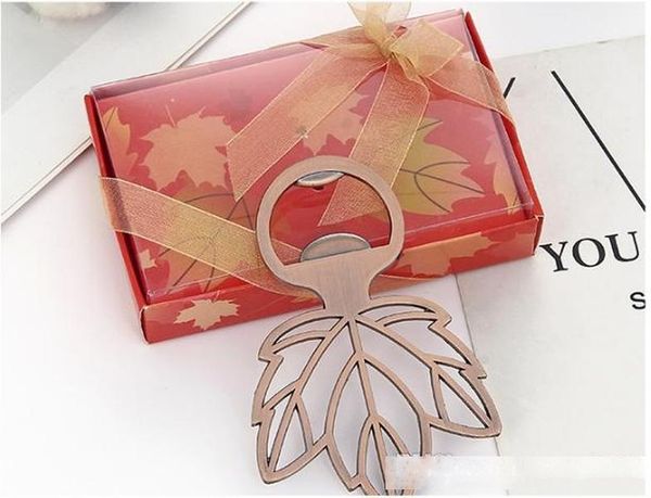 

copper maple leaf beer bottle opener bar tool wedding favors souvenirs gifts festive party supplies for guests