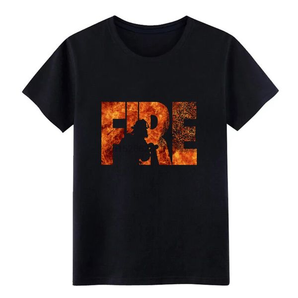 

men firefighter t shirt create 100% cotton plus size 3xl letters interesting fashion summer natural shirt