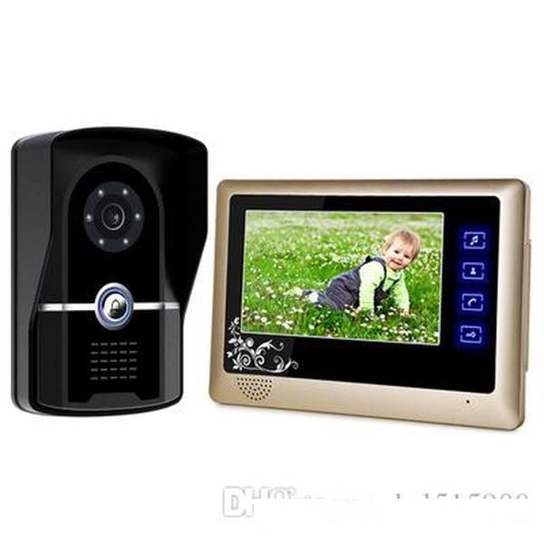 

7-inch tft lcd hd low-power remote control unlocking design touch-type visual intelligence waterproof video intercom doorbell