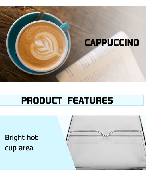 

i1200w 15bar espresso coffee maker 3.5l all stainless steel semi-commercial coffee machine italian coffee maker it-mt182