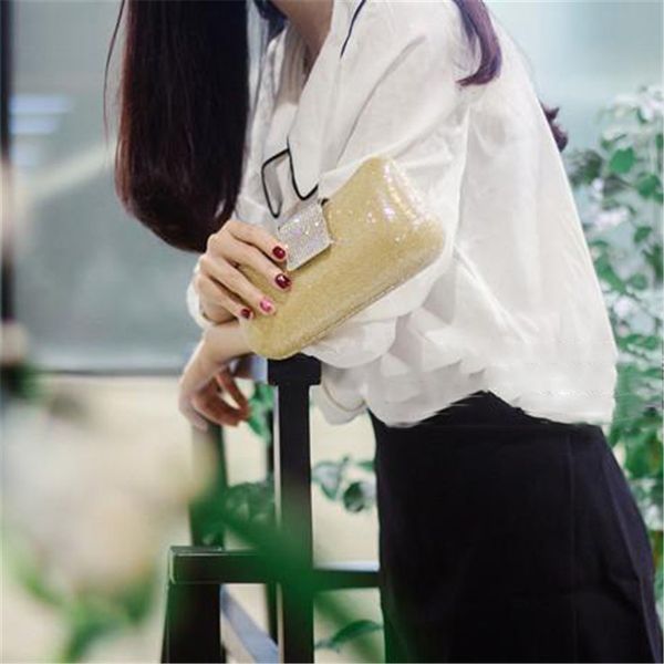 

кристалл сумка small luxury сцепление женщина свадебная цепь плечо box сумка rose gold 2020 сумки нового кошелек партии вечера