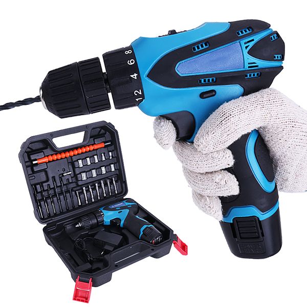 

12v electric cordless drill screwdriver rechargeable lithium drill electric drilling wireless machine accessory eu power tool