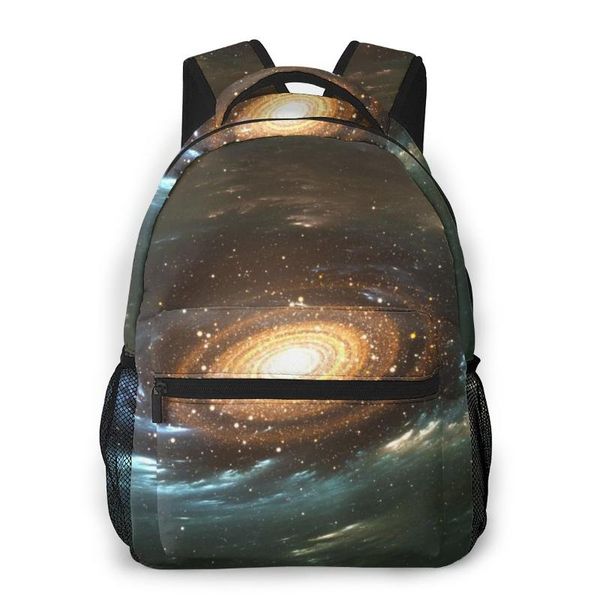 

women fashion backpack male travel backpack mens bag large lapshopping travel bag space spiral galaxy and stars