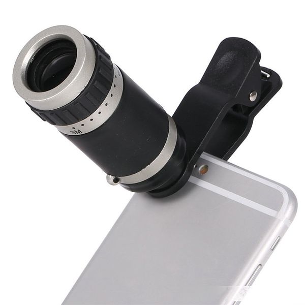 

8x zoom night vision monocular telescope camera lens optical clip telep for ios android mobile phone universal