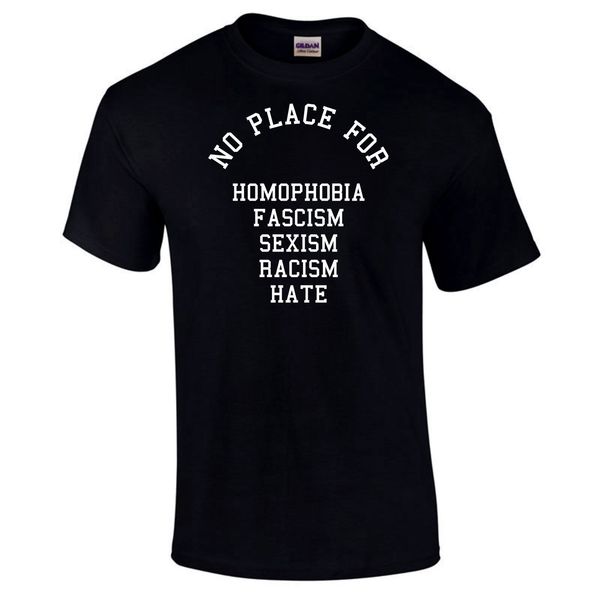 

no place for hate sexism homophobia racism quality t-shirt s -5xl
