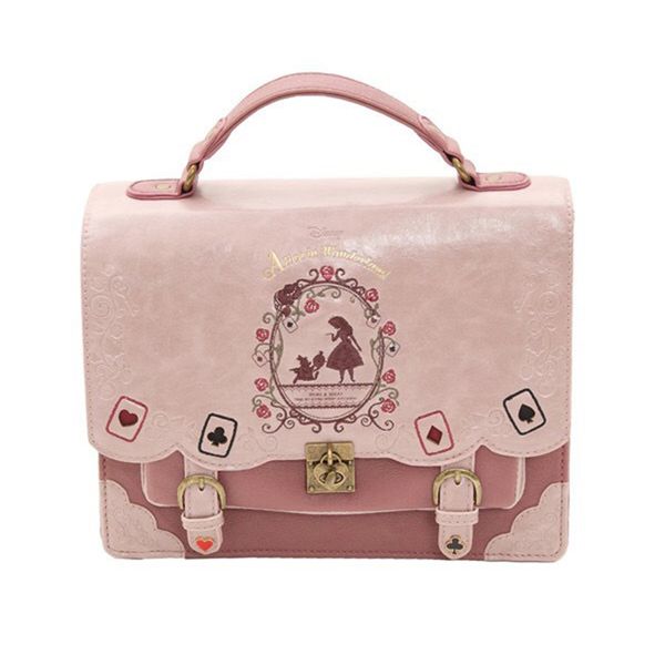 

alice in wonderland мешки плеча топоры япония сумка лолита урожай студент schoolbag игральных карт силуэт сумки кожаный мешок