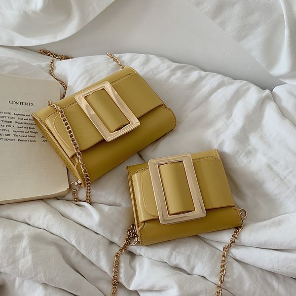 

elegant female mini square bag 2020 summer new quality pu leather women's designer handbag lock chain shoulder messenger bags