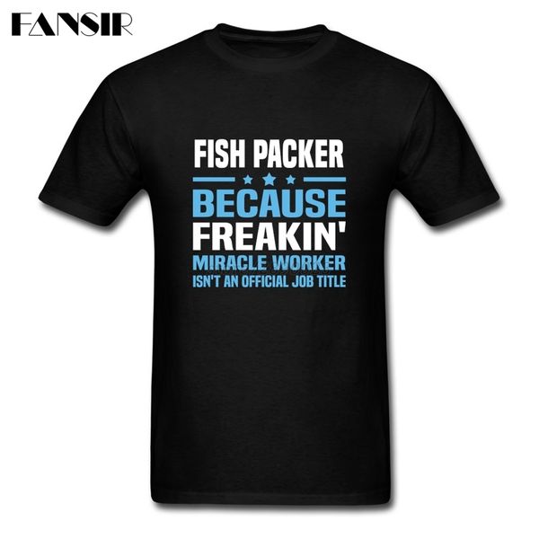 

2020 latest tshirts men man's custom cotton short sleeve fish packer family clothes men t-shirts