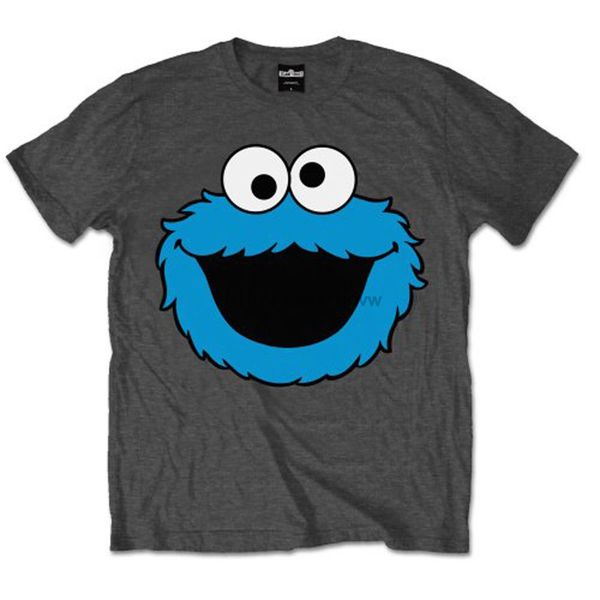 

cookie monster печенье официальный sesame street gray mens t shirt прохладный повседневная pride t shirt men unisex новая мода tshirt
