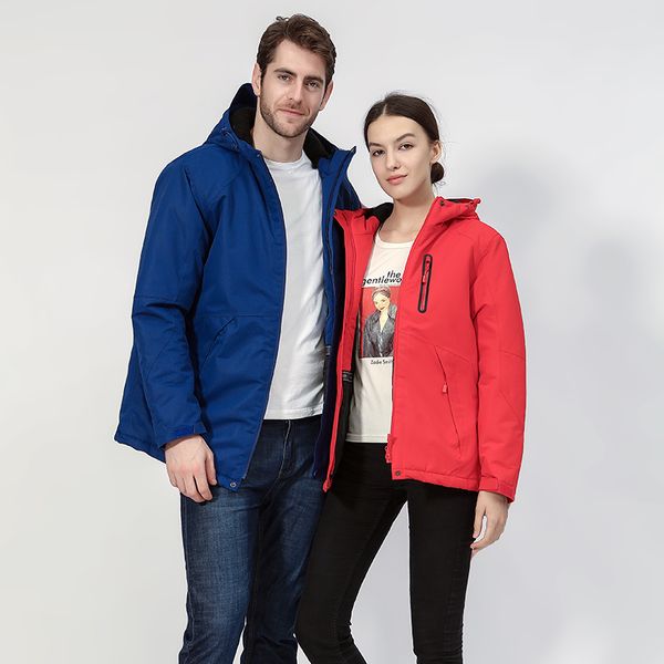 

2020 customized usb charging outdoor heating jacket male smart waterproof warm couple jacket riding ski suit