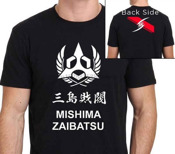 

mishima zaibatsu logo tekken men black new fashion men cartoon hip hop homme t shirt