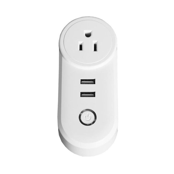 

wifi smart socket us plug with 2 usb port, timing socket wireless outlet control function plug work with amazon alexa